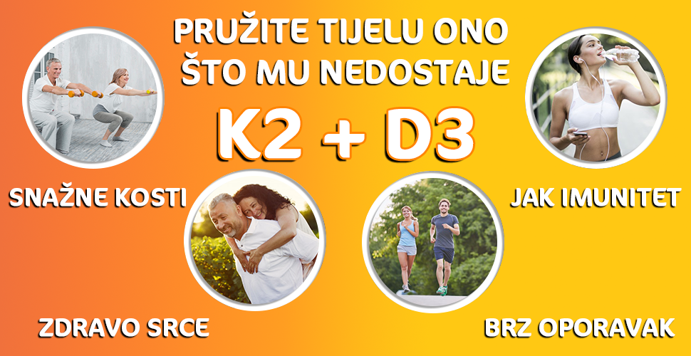 ojačajte kosti zaštitite srce krvne žile osteoporoza K2 D3 Plus